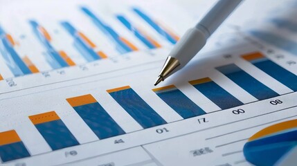 A statistical analysis of business concepts. A financial chart. A financial plan. A data analysis of financial information.