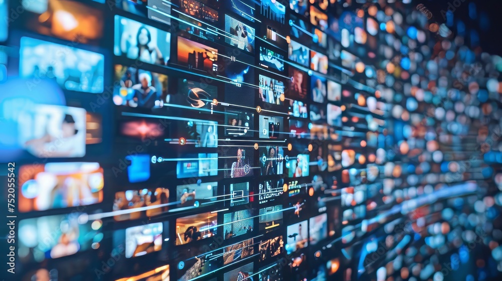 Poster A concept for digital content. A social networking service. A streaming video service. NFT. A non-fungible token.
