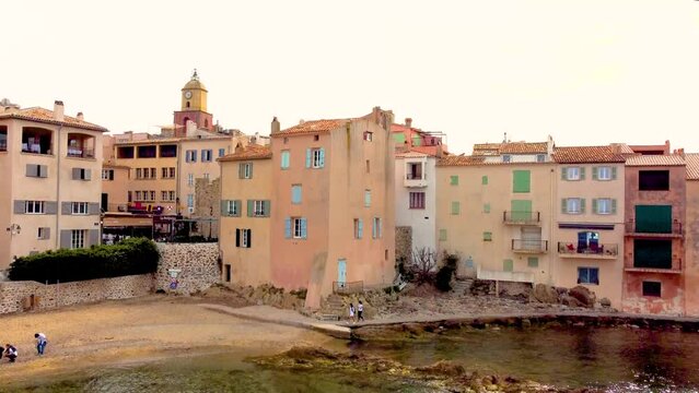 Vue aérienne de St Tropez, Côte d'Azur, France