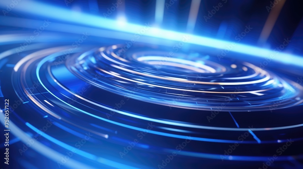 Poster Detailed view of a blue circular object, suitable for various design projects