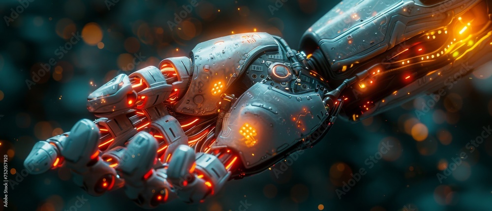 Poster In the field of artificial intelligence, technology such as smart robots is used and artificial intelligence technology is being developed, and innovations can provide access to information and data