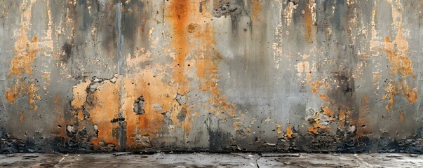 "Symbol of Endurance: A Weathered Concrete Wall". Concept Textures, Strength, Resilience, Architectural Feature
