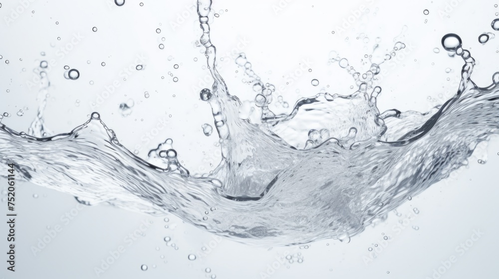 Canvas Prints A simple image of water splashing on a white background. Perfect for advertising or design projects