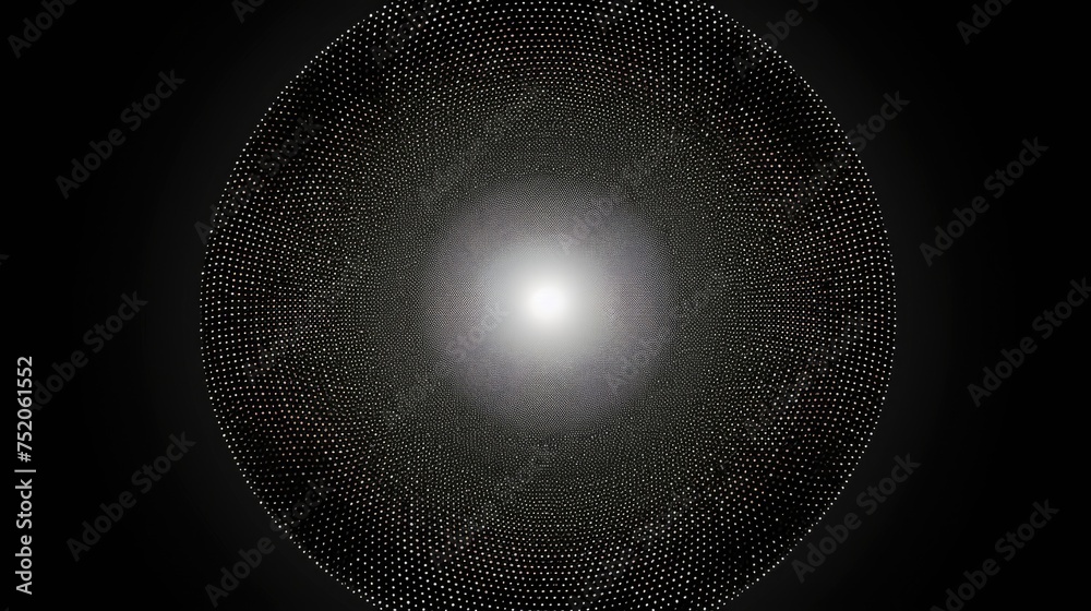 Aufkleber black and white circular object, versatile image for various uses