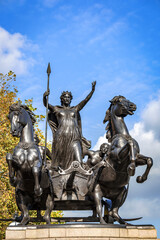 Fototapeta na wymiar Boudiccan Rebellion monument in London