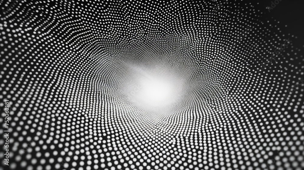 Poster abstract spiral pattern in black and white, suitable for graphic design projects