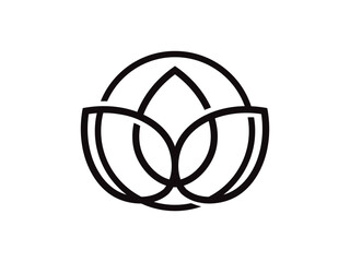 Circular Leaf logo gradient colorful design illustrations