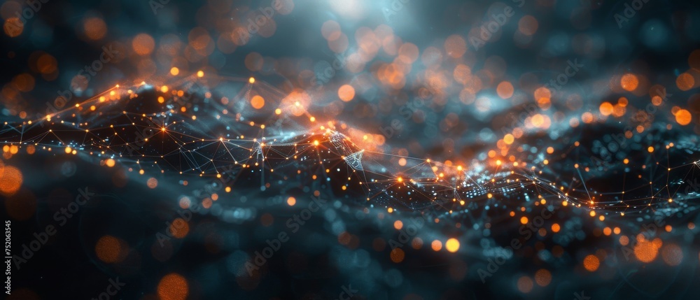 Poster A concept in artificial intelligence and machine learning for business and the internet.