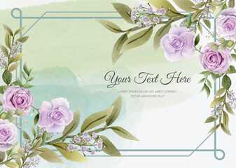 Flower floral invitation card design 