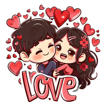 "Love" Quote Cute Sticker