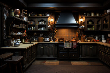 Kichen room interior concept design,cozy home.