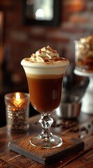 Irish coffee from Dublin, Ireland, is a mixture of black coffee, Irish whiskey and cream