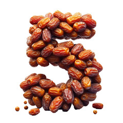 Obraz premium Isolated 3D Number on a Clear PNG Canvas Generative AI