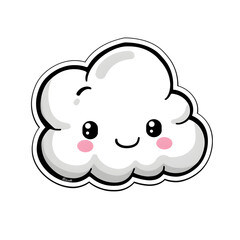 Happy Cloud Cute Sticker