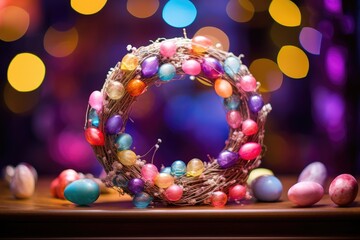 Easter Wreath: Incorporate jewelry into a festive Easter wreath.