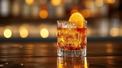 The Sazerac from New Orleans is a classic cocktail with a mixture of rye whiskey, absinthe and sugar - obrazy, fototapety, plakaty