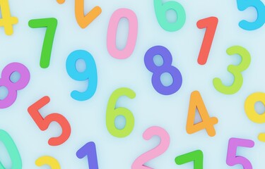 3D背景素材_数字_水色