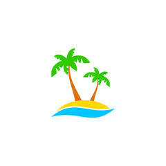 Island icon isolated on transparent background