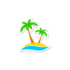 Fototapeta na wymiar Island icon isolated on transparent background