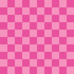 Pink checkered board repeatable background, hot pink checkerboard pattern, vector illustration
