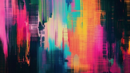 Abstract background a colorful and creative glitch painting. - obrazy, fototapety, plakaty