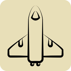 Icon Space Shuttle. related to Space symbol. hand drawn style. simple design editable. simple illustration