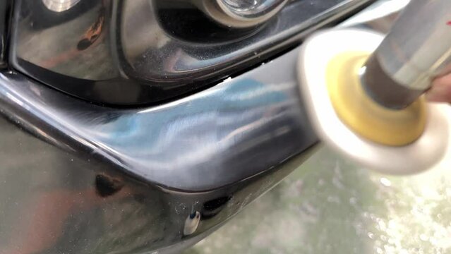 4K Garage Car body work car auto car repair car paint after the accident 