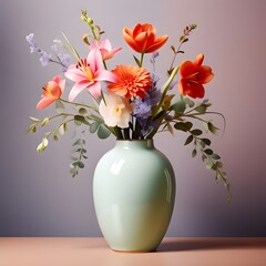 Beautiful flowers in a vase, flowers in vase