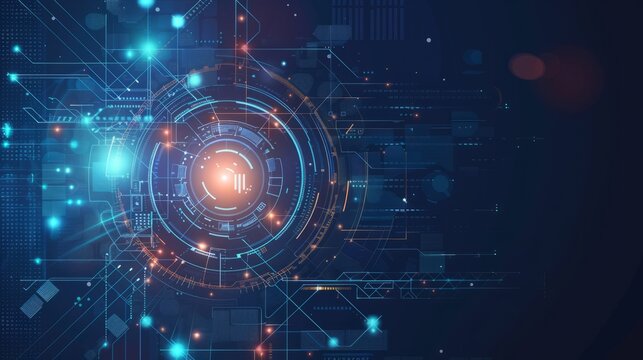 Abstract tech background: innovative communication concept, vector illustration

