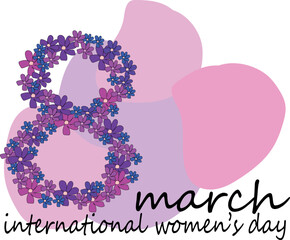 8 march international women's day vector illustration