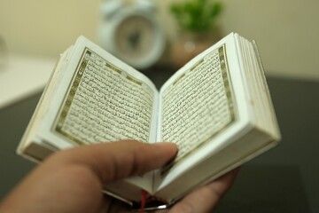 person reading a quran