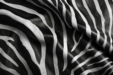 illustration of zebra skin texture background. Created with Generative AI