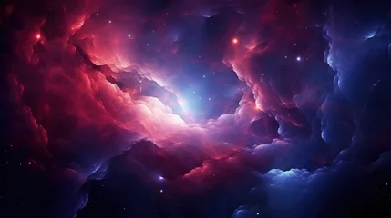 Foto auf Leinwand Space background with realistic nebula and shining stars. Colorful space with stardust and Milky Way. Magic color galaxy. Endless universe and starry night. banner. background © inna717