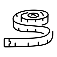Grab this linear icon of measuring tape 