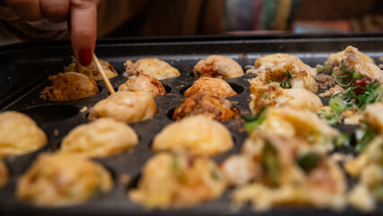 Homemade style Takoyaki octopus rolls