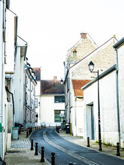 Street view of old village Brie-Comte-Robert  in France - 752083519
