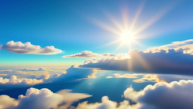 From dawn till dusk, watch the ever-changing cloudscapes glide over a deep blue sky in a 4K time-lapse video, showcasing the art of nature.
