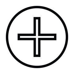 Fototapeta premium add flat simple icon