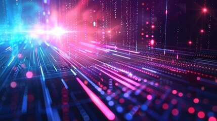 Futuristic technology: glowing lines background for innovation and science fiction concepts