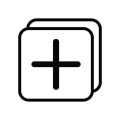 Obraz premium add flat simple icon