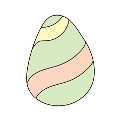 Easter Egg. Vector illustration. Isolated on white background