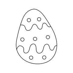 Easter Egg. Vector illustration. Isolated on white background