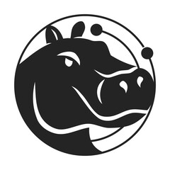 Obraz premium hippopotamus Logo template Isolated. Brand Identity. Abstract Vector graphic