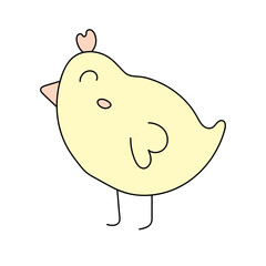 Chicken animal. Vector illustration. Isolated on white background