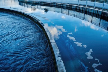 Obraz na płótnie Canvas water treatment plant, Treatment facilities. Recycling. Waste processing water treatment plant