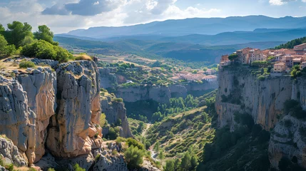 Selbstklebende Fototapeten view of the Serrania de Cuenca at Una in Spain © jirasin
