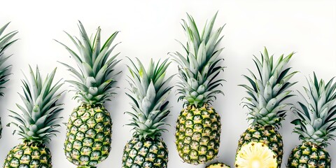 Fototapeta premium Pineapples Pattern: Artistry in Nature
