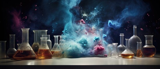 Enigmatic Exploration of Astrochemistry: Glass Bottles Filled with Fascinating Liquids