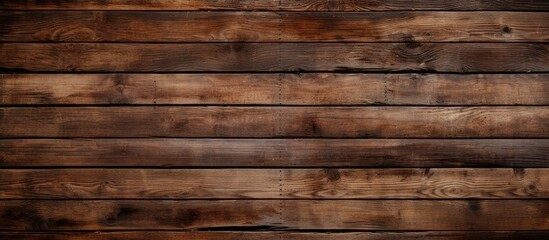 Obraz premium Rustic Wooden Wall with Warm Brown Stain - Natural Backdrop for Design Projects