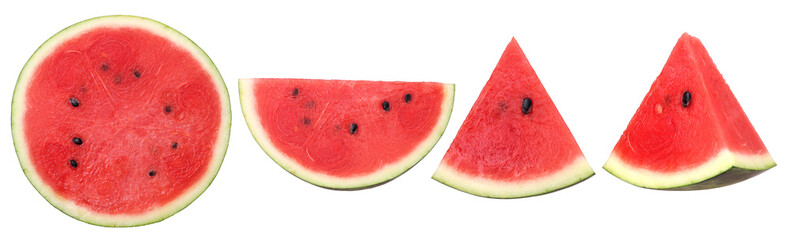 Watermelon half or slice isolated, Fresh and Juicy Watermelon, transparent PNG, PNG format,...